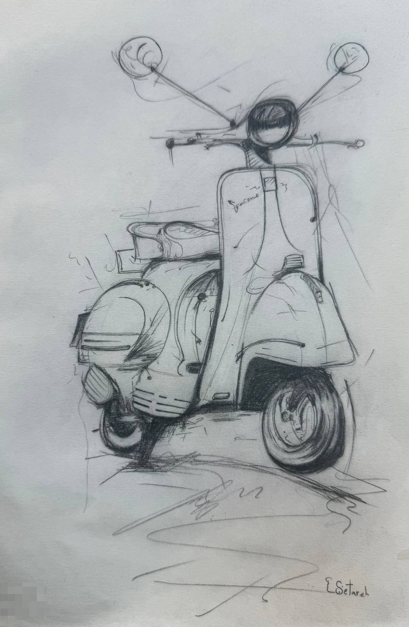 آموزش نقاشی سیاه قلم زهرا تولایی